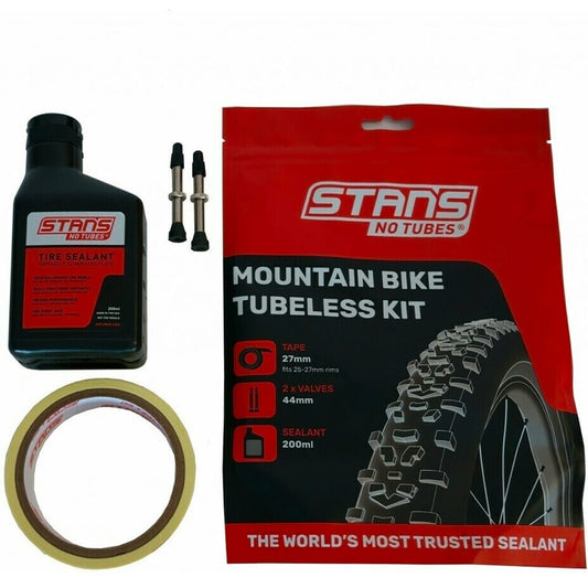 Kit Tubeless STAN'S NOTUBES ALL MOUNTAIN 30 mm Valves 44mm + Liquide Préventif (200 ml)