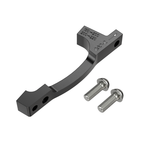 SRAM PostMount 20P-2 beugeladapter voor 200/220 mm schijven + roestvrijstalen bevestigingsmiddelen