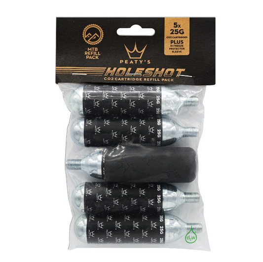 PEATY'S HOLESHOT CO2 patroon MTB met schroefdraad (x5)