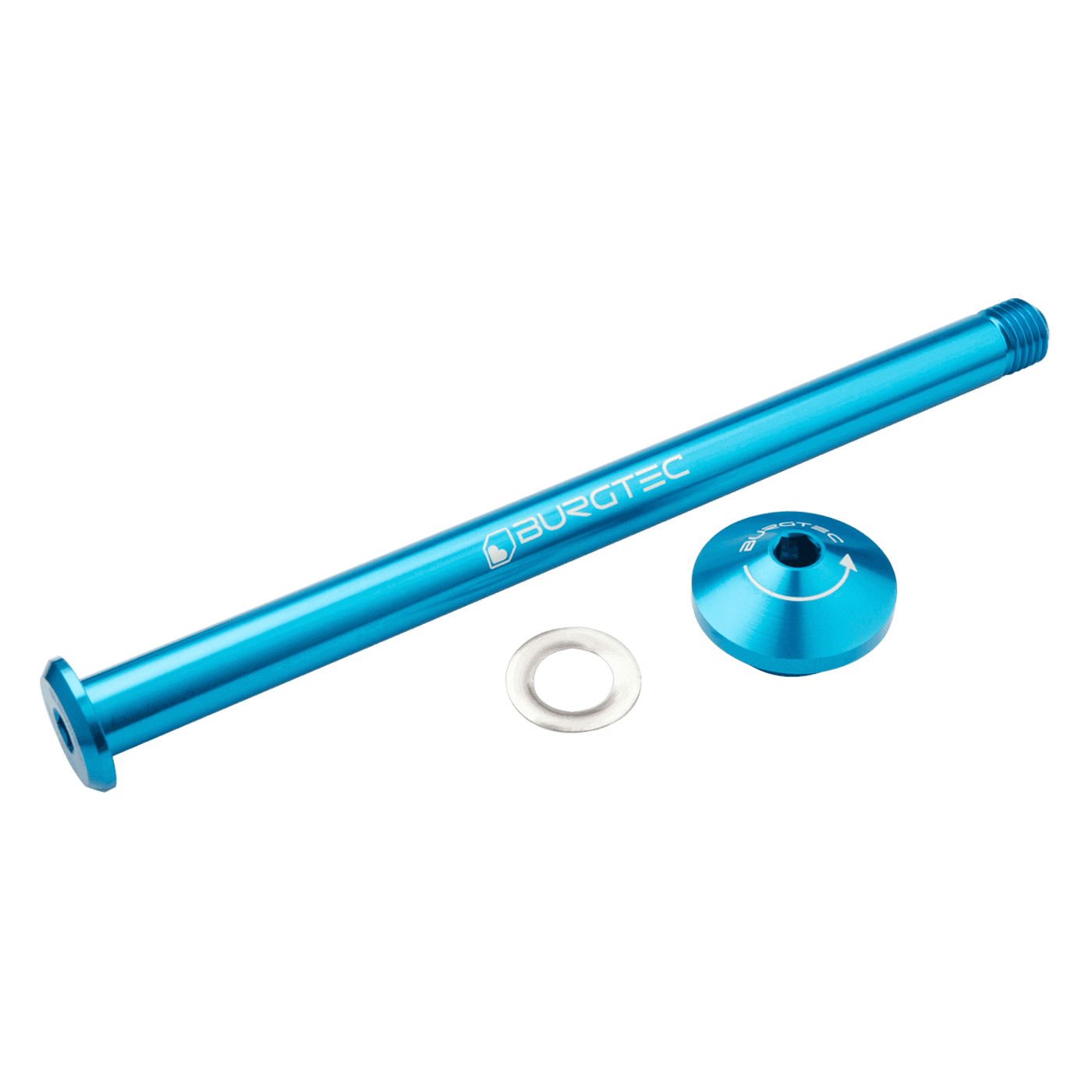 BURGTEC 171 mm achterwielas voor Yeti frame blauw