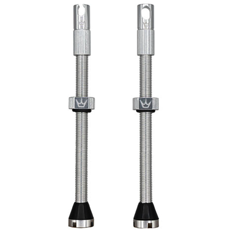 PEATY'S x Chris King MK2 Presta 80 mm Tubeless ventielen (x2) Zilver
