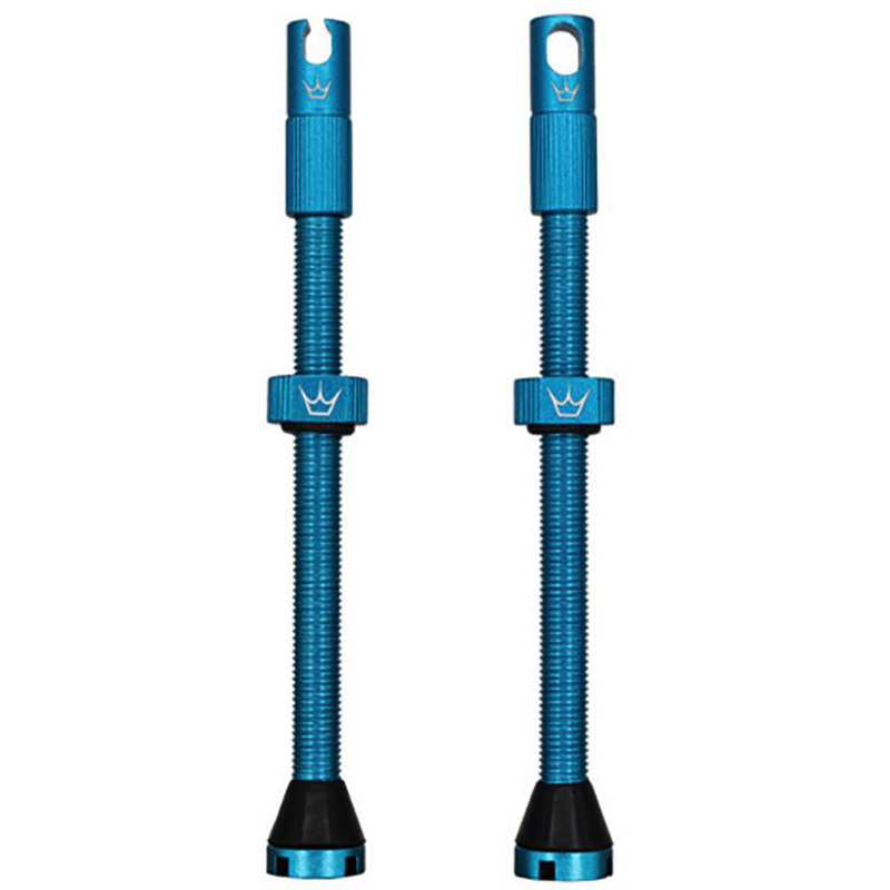 PEATY'S x Chris King MK2 Presta 80 mm binnenbandloze ventielen (x2) Turquoise
