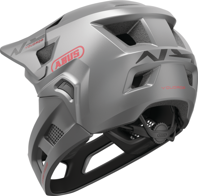 ABUS YOUDROP FF Junior mountainbikehelm, grijs
