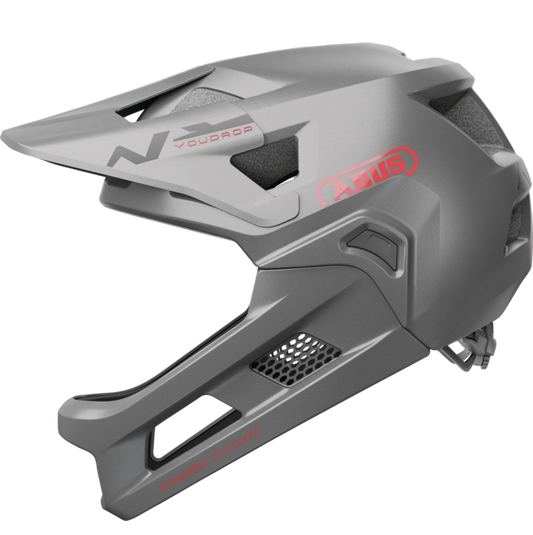ABUS YOUDROP FF Junior mountainbikehelm, grijs