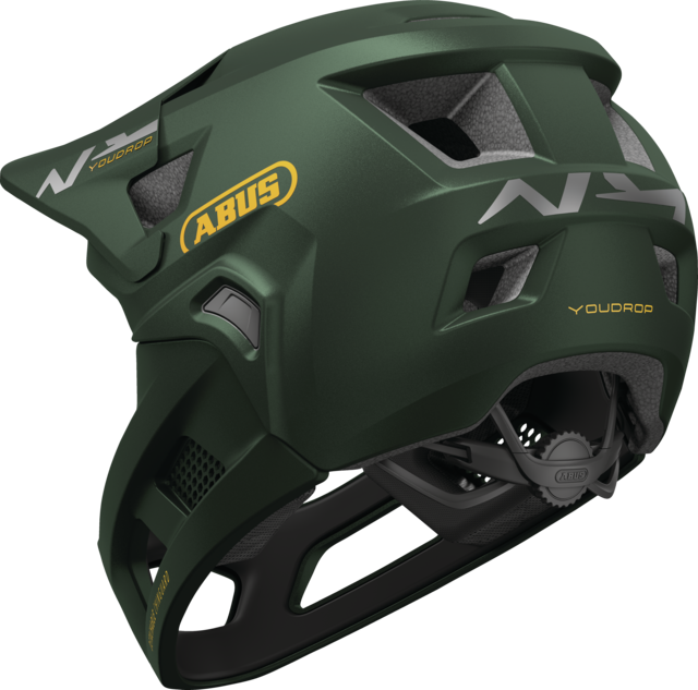 ABUS YOUDROP FF Junior Moss Groene mountainbikehelm
