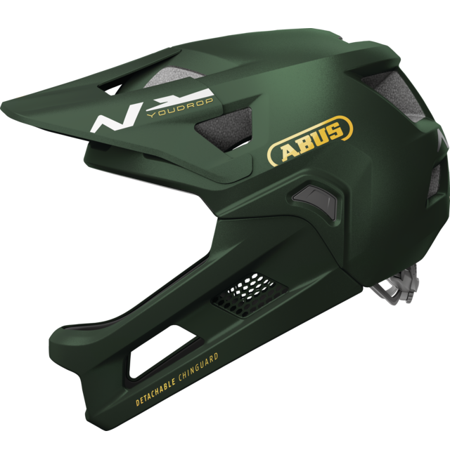 ABUS YOUDROP FF Junior Moss Groene mountainbikehelm