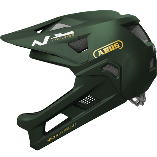 ABUS YOUDROP FF Junior Moss Groene mountainbikehelm