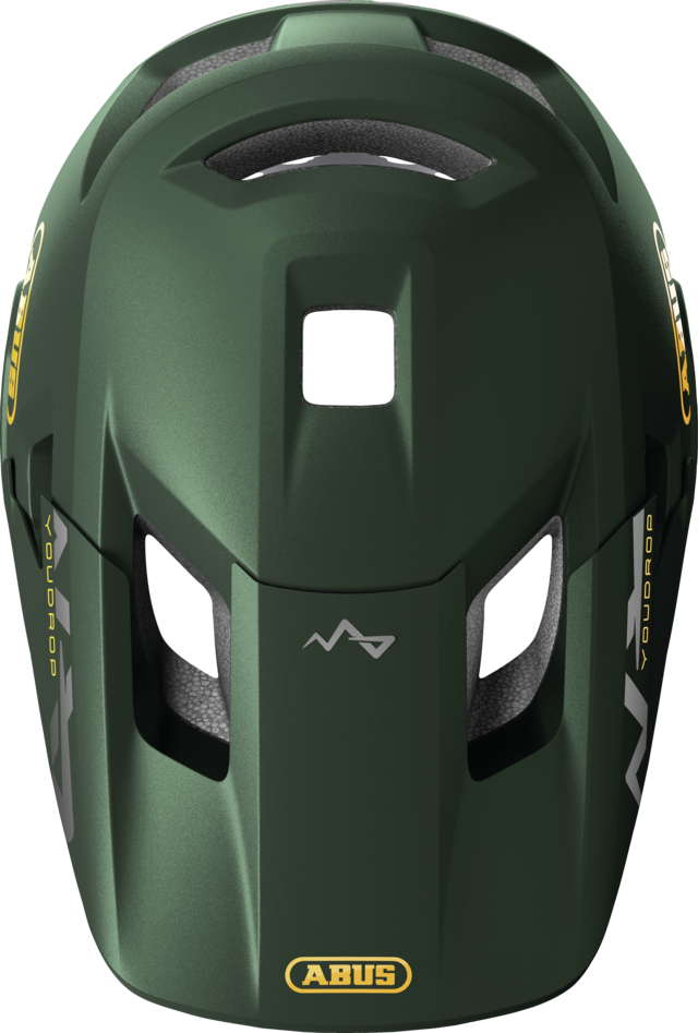 ABUS YOUDROP FF Junior Moss Groene mountainbikehelm