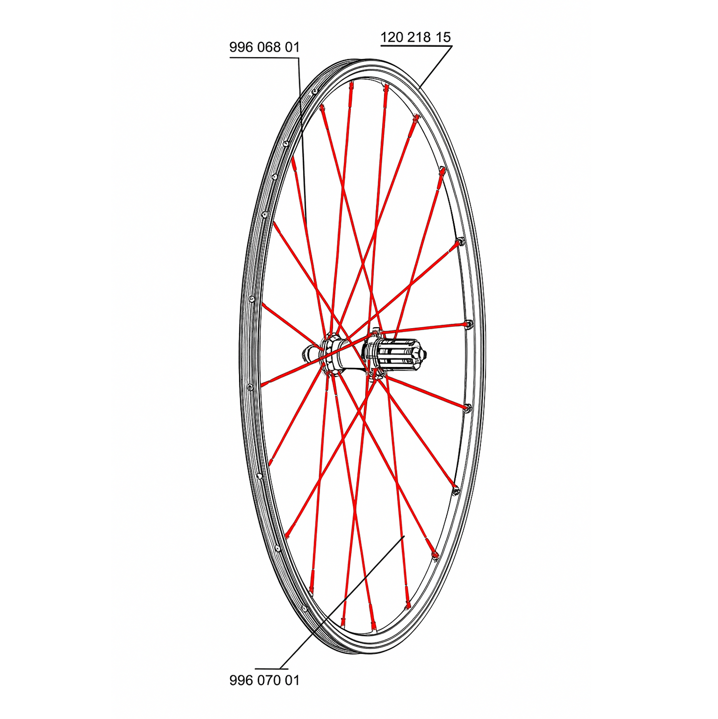 SET VAN 10 MAVIC CROSSRIDE UB 08 ZWART 276MM ACHTERSPAKEN