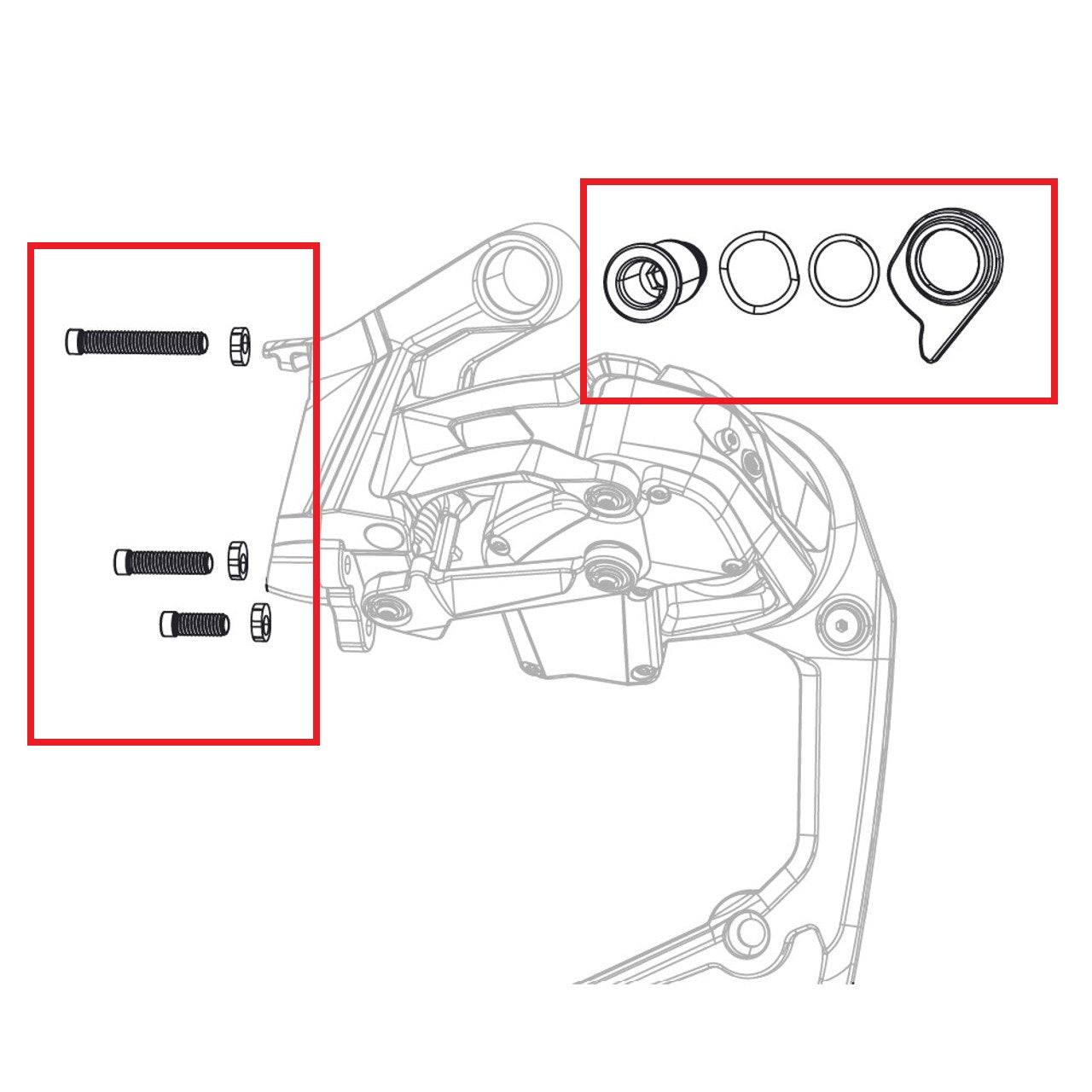 SRAM RED AXS E1 Max 36T achterderailleur stuwschroef