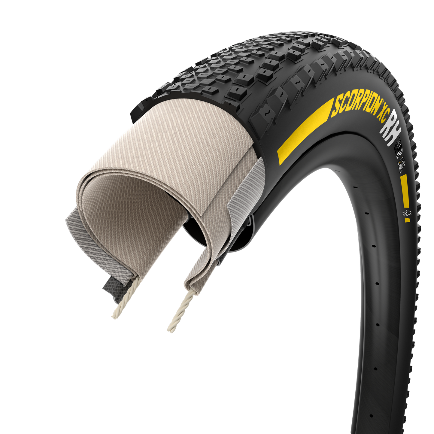 PIRELLI SCORPION RACE XC RH ProWall 29x2.40 Tubeless Ready Zacht Geel Team Edition band