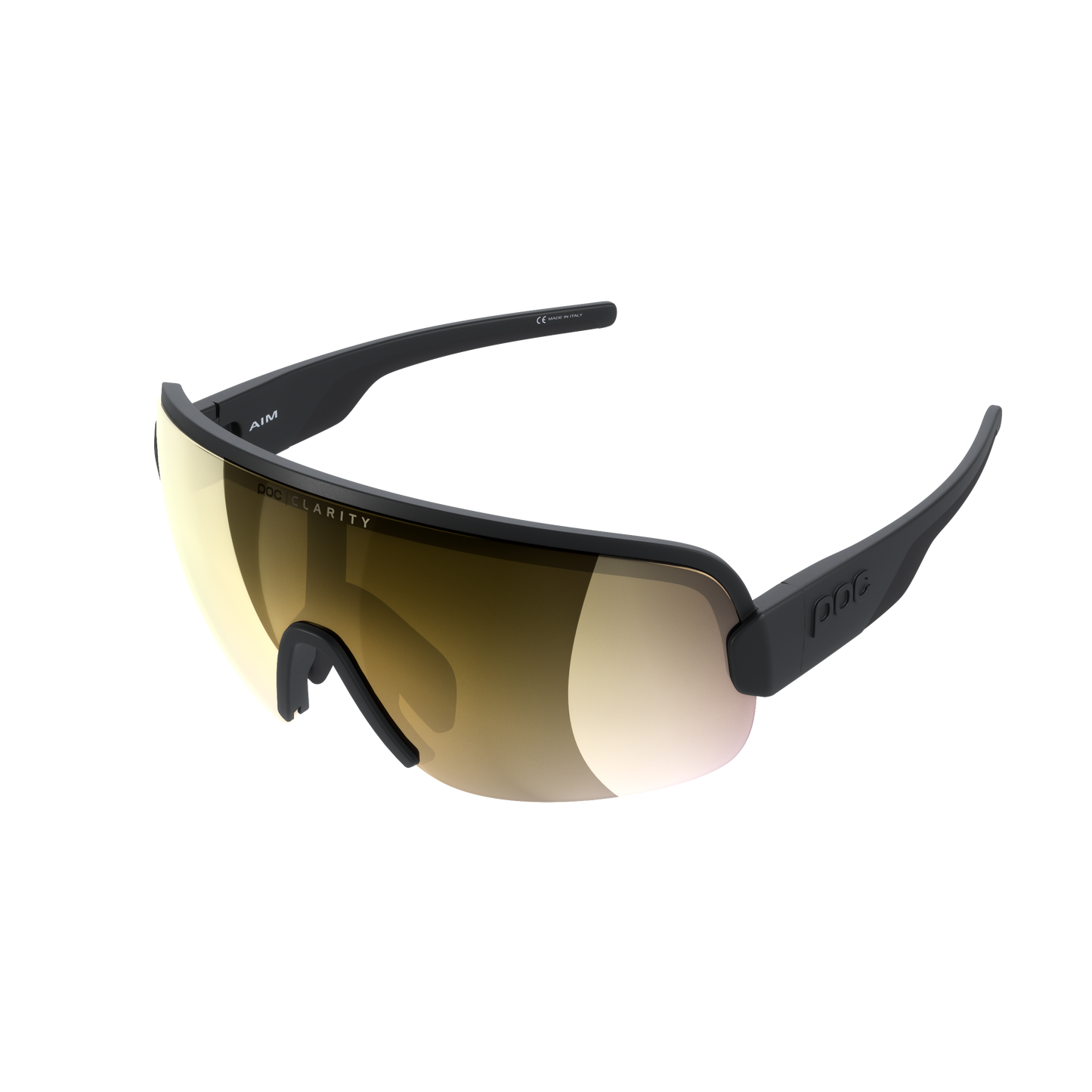 POC AIM Bril Zwart Helderheid Weg Deels Zonnig Goud Lens