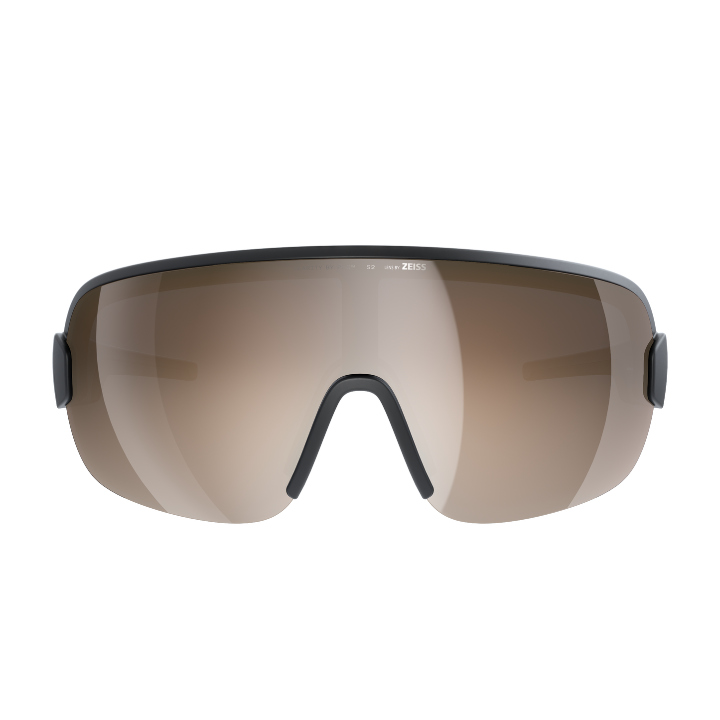 POC AIM Bril Black Clarity Trail Deels zonnig zilverglas