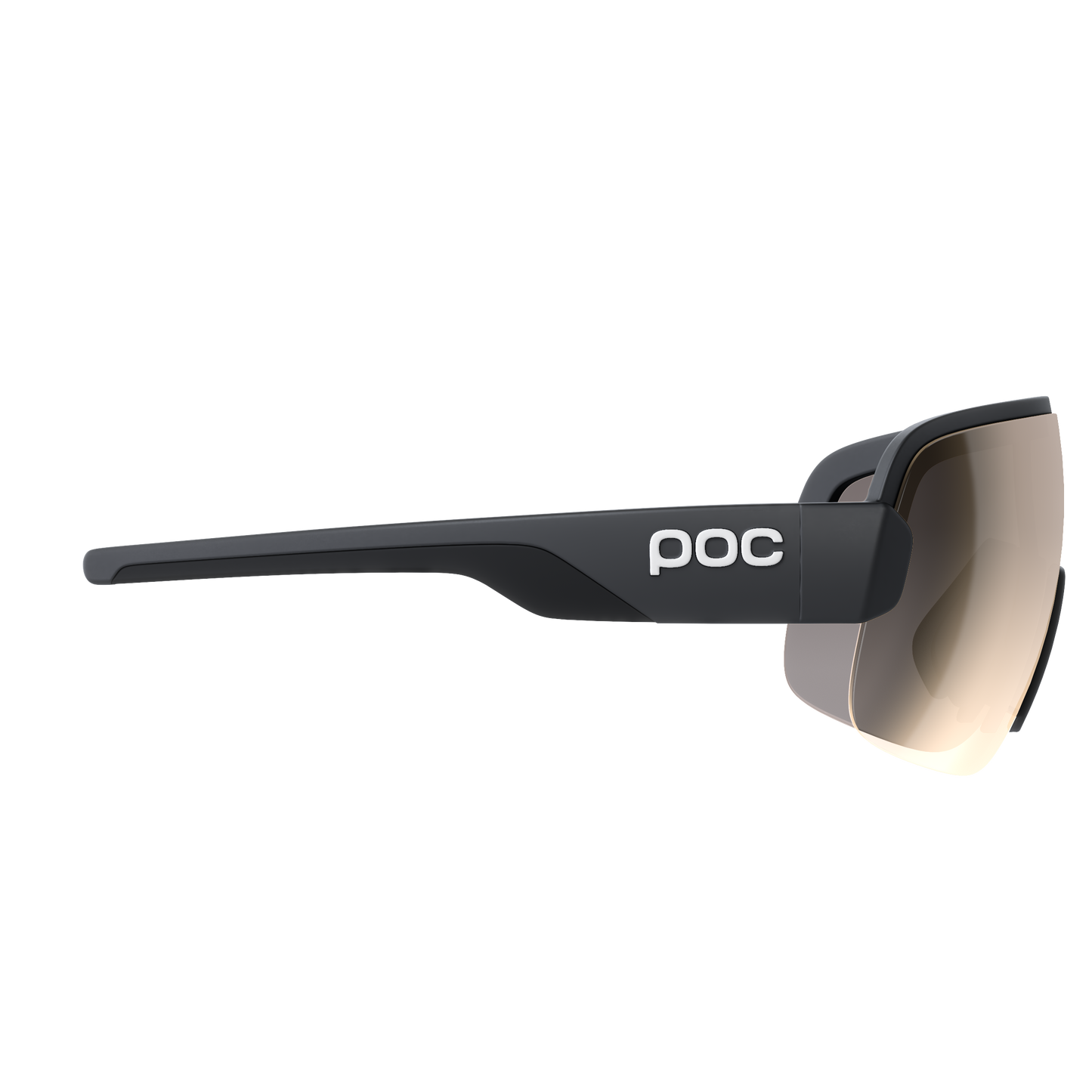 POC AIM Bril Black Clarity Trail Deels zonnig zilverglas
