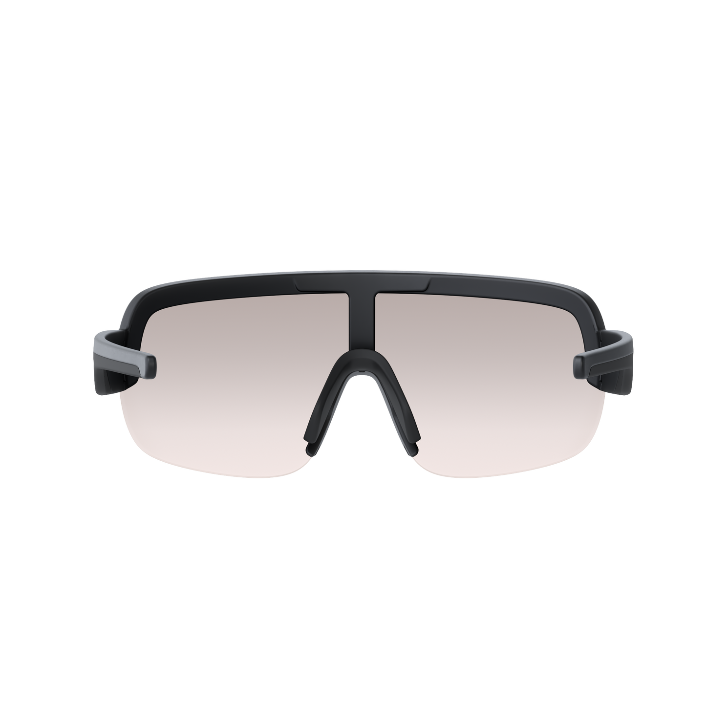 POC AIM Bril Black Clarity Trail Deels zonnig zilverglas