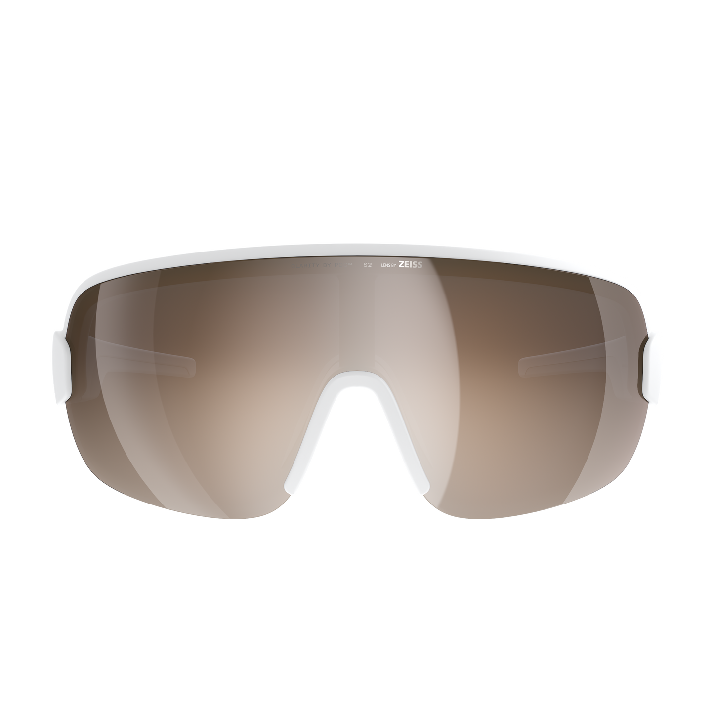 POC AIM Bril White Clarity Trail Deels zonnig Zilver glas
