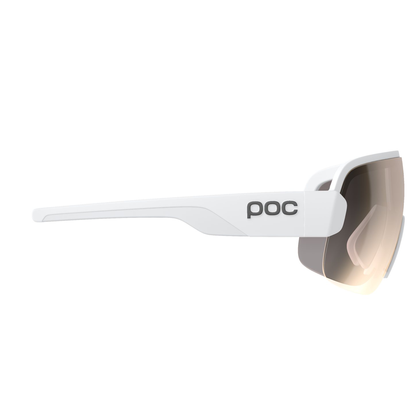 POC AIM Bril White Clarity Trail Deels zonnig Zilver glas