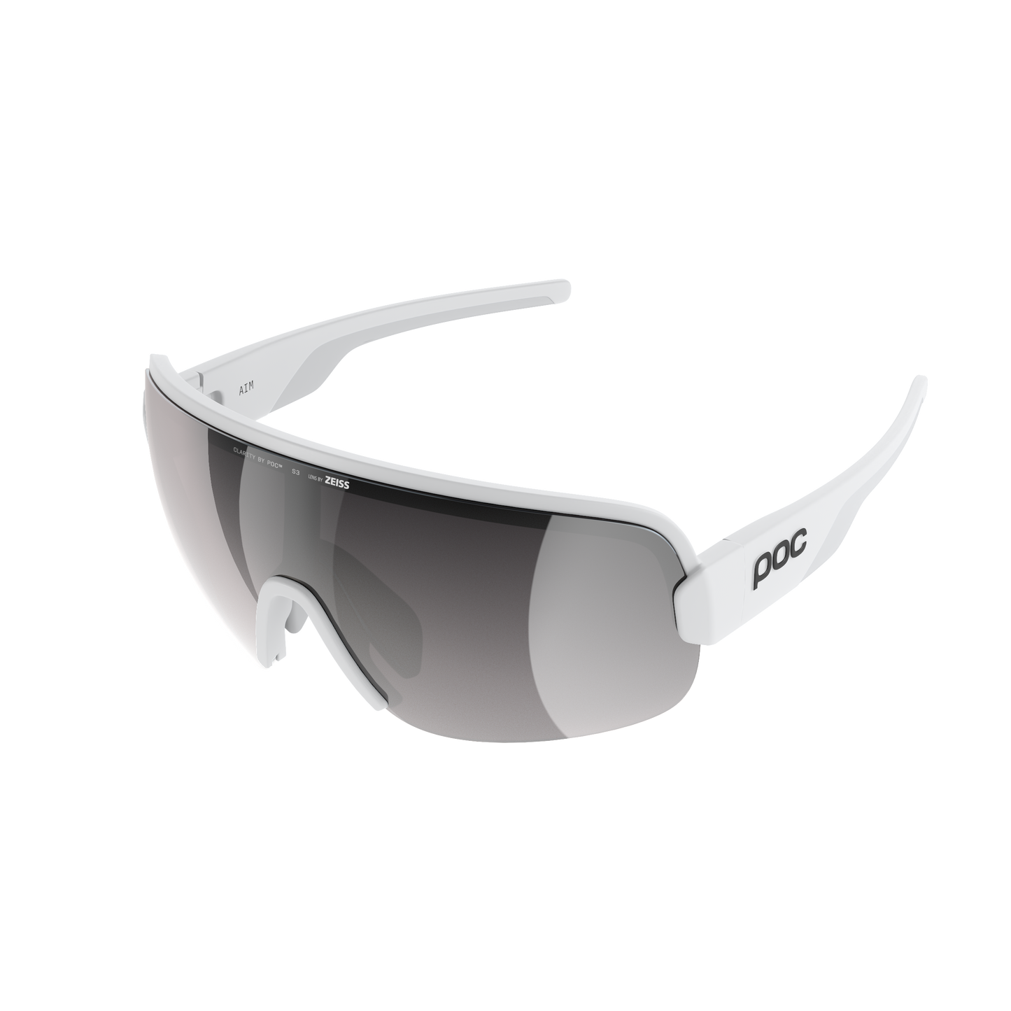 POC AIM Bril Wit Helderheid Weglens Zonnig Zilver