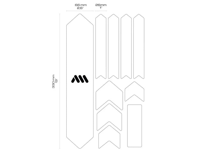 Zelfklevende bescherming voor frame ALL MOUNTAIN STYLE EXTRA Transparant
