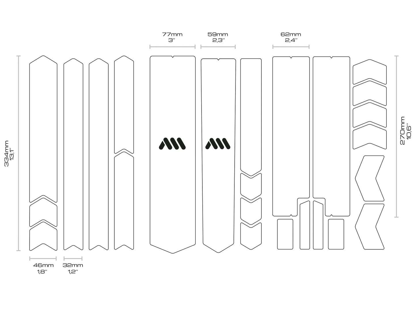 Zelfklevende bescherming voor frame ALL MOUNTAIN STYLE TOTAL Transparant