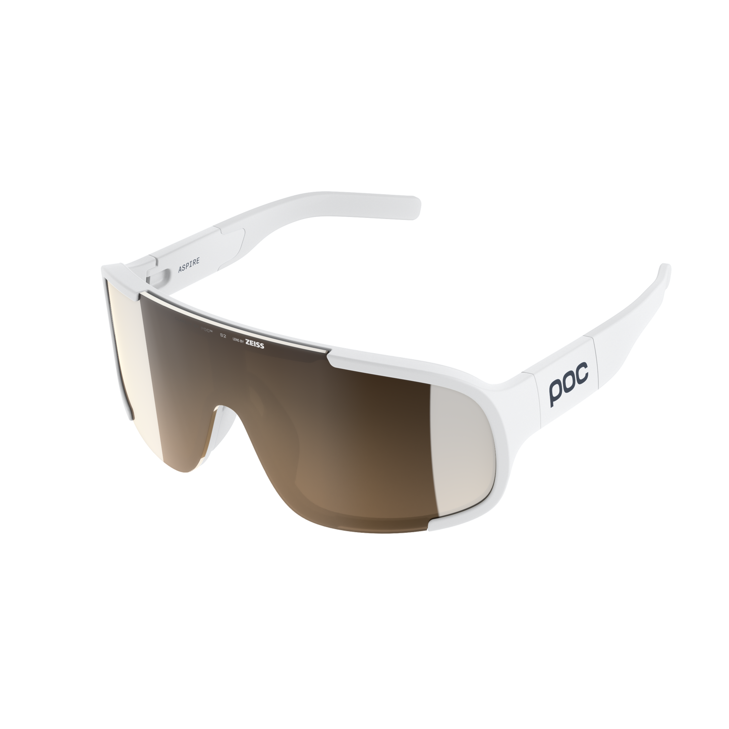 POC ASPIRE MID Bril White Clarity Trail Deels zonnig Zilver glas