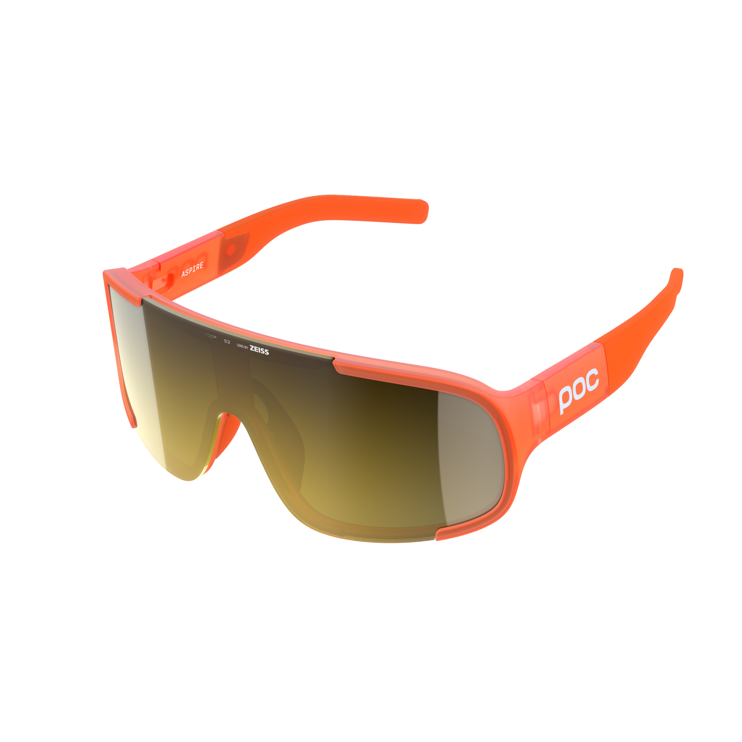 POC ASPIRE doorschijnend fluorescerend oranje helderheid weg deels zonnig goud bril