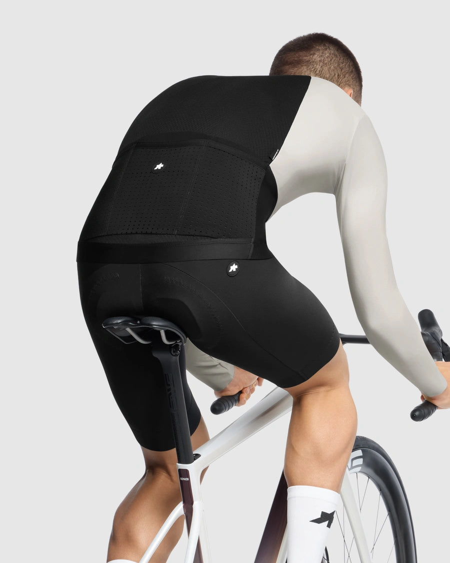 Wielershirt ASSOS EQUIPE R SPRING FALL S11 Lange Mouwen Wit