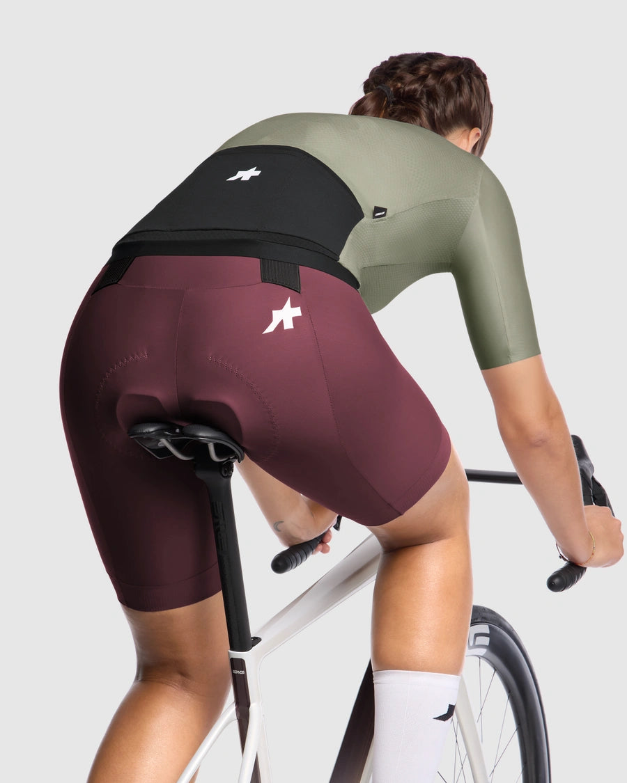 ASSOS UMA GT S11 EVO Damestrui met korte mouwen en randgroen