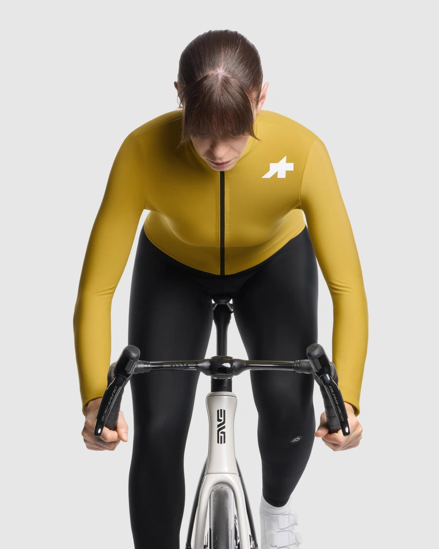 Fietsshirt ASSOS MILLE GT SPRING FALL S11 Lange Mouwen Dames Geel