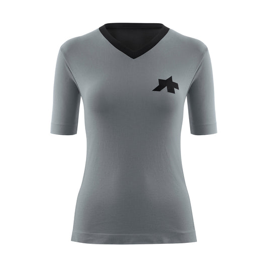 ASSOS TACTICA TECH T5 damesfietsshirt met korte mouwen, grijs