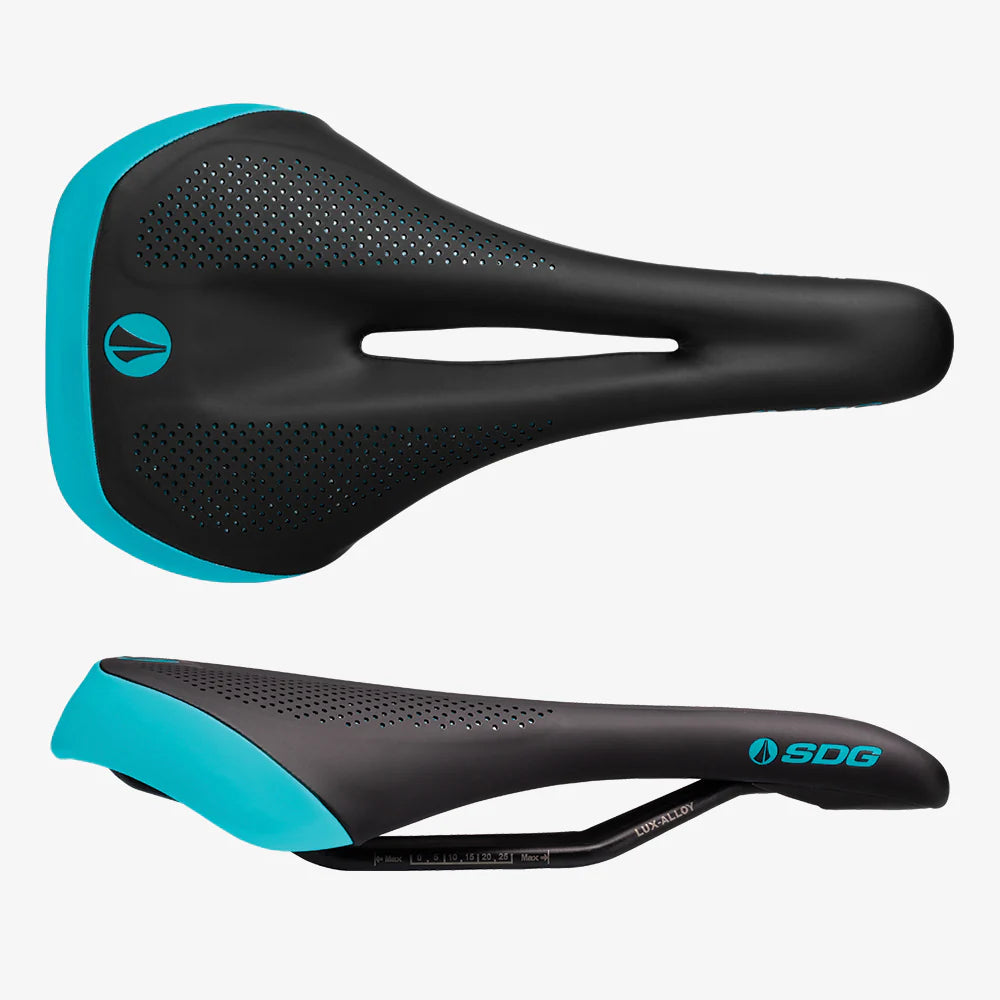 SDG ALLURE V2 Zadel - Lux-Alloy Zwart/Turquoise