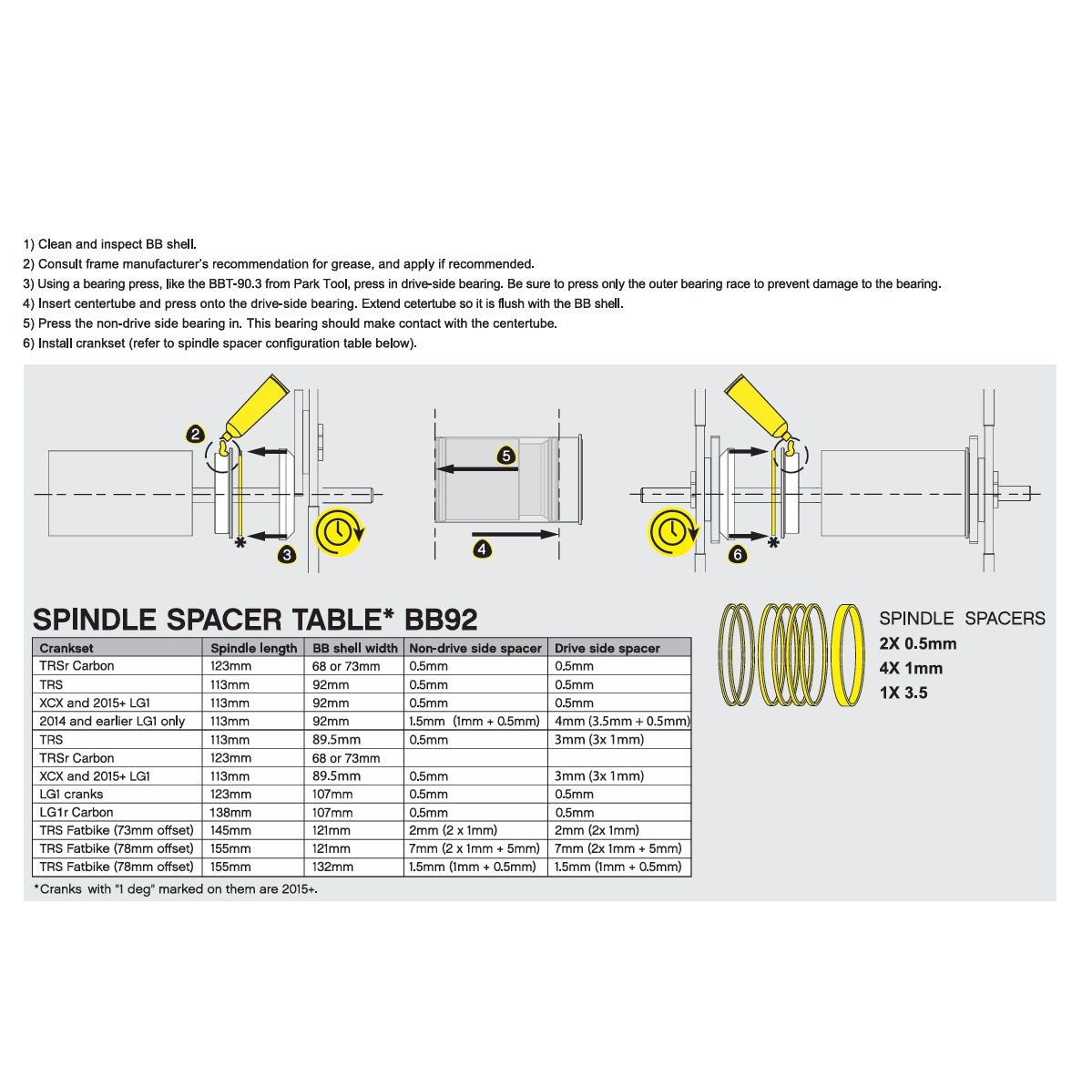 E-THIRTEEN BB92 crankstel 24 mm as Press-Fit