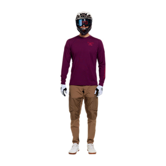 TROY LEE DESIGNS RUCKUS RIDE LOCKDOWN Lange Mouw Jersey Sangria