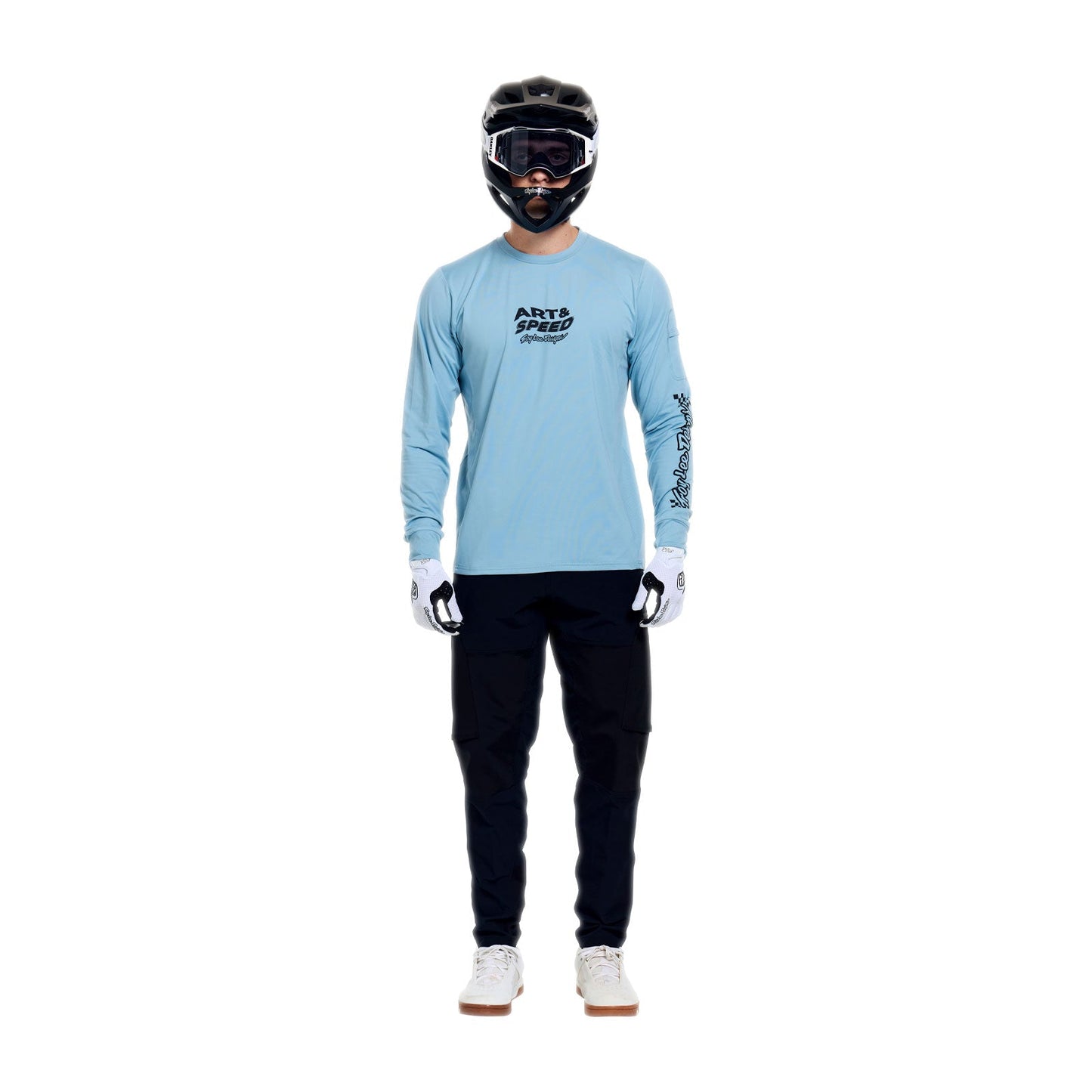 TROY LEE DESIGNS RUCKUS RIDE WAVES Jersey Lange Mouw Blauw