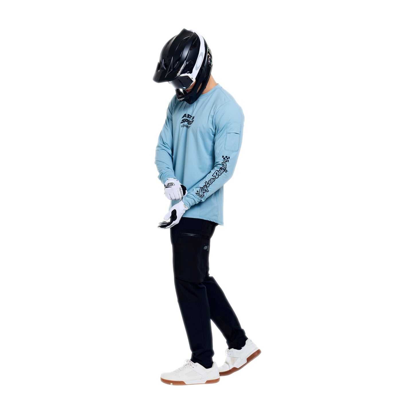 TROY LEE DESIGNS RUCKUS RIDE WAVES Jersey Lange Mouw Blauw