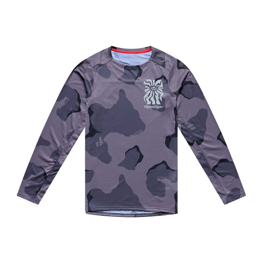 TROY LEE DESIGNS SKYLINE PRO FLOW CAMO Jersey Lange Mouw Koolstof