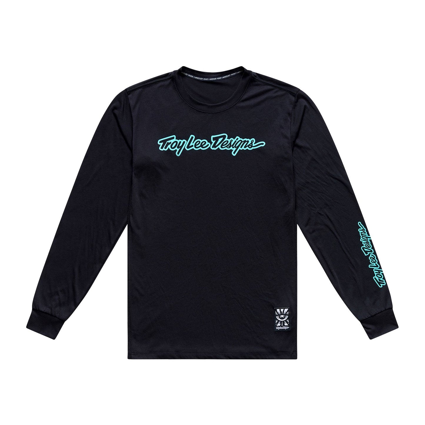 TROY LEE DESIGNS SKYLINE RIDE SIGNATURE Jersey Lange Mouw Zwart/Turkoois