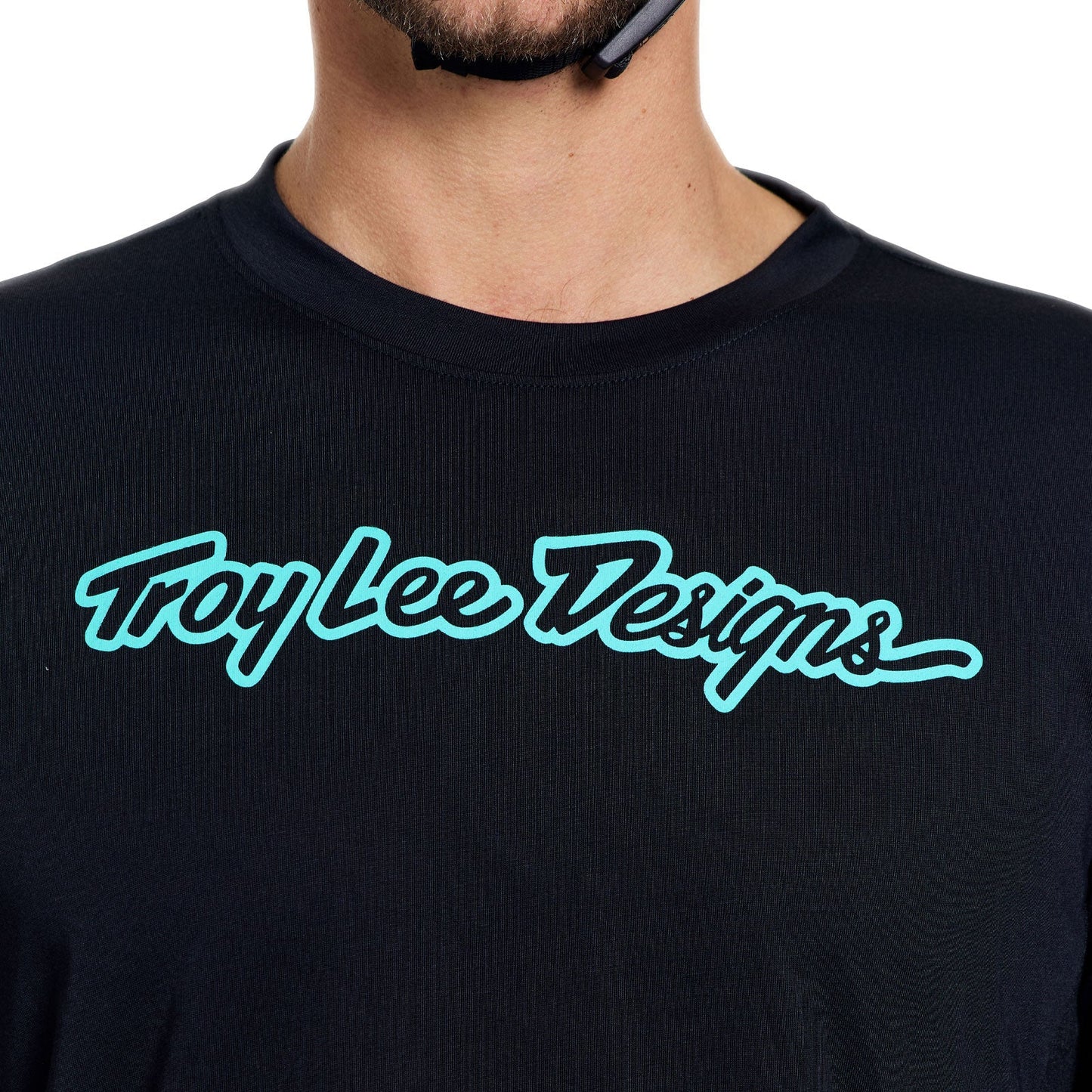 TROY LEE DESIGNS SKYLINE RIDE SIGNATURE Jersey Lange Mouw Zwart/Turkoois