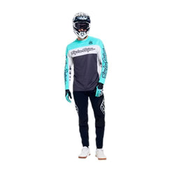TROY LEE DESIGNS SPRINT PRO YO MOTO Lange Mouw Jersey Zwart/Blauw