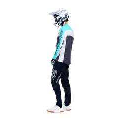 TROY LEE DESIGNS SPRINT PRO YO MOTO Lange Mouw Jersey Zwart/Blauw