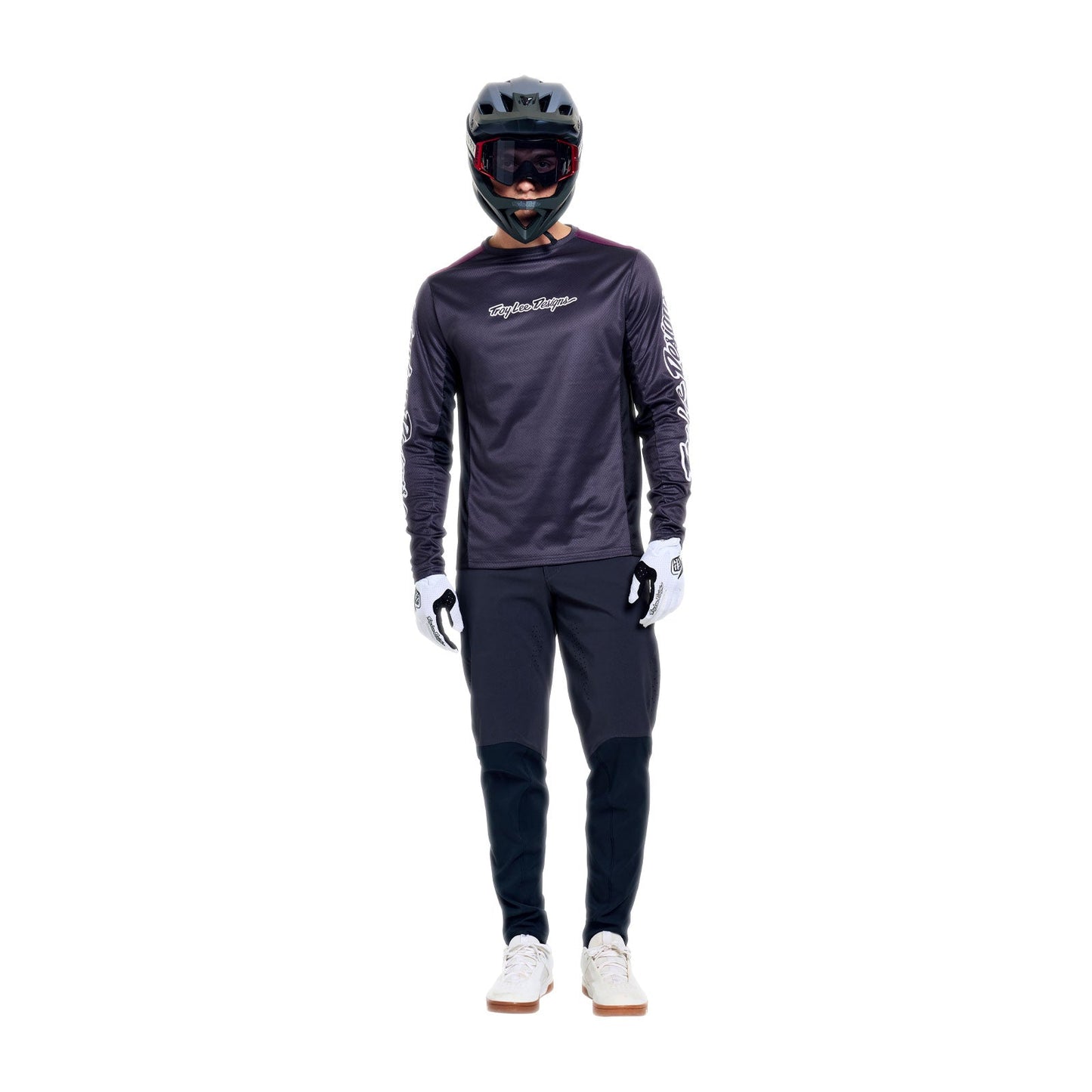 TROY LEE DESIGNS STAGE SIGNATURE Jersey Lange Mouw Koolstof
