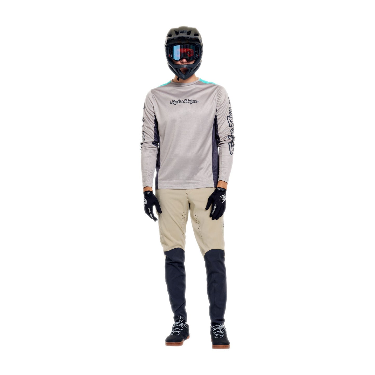 TROY LEE DESIGNS STAGE SIGNATURE Jersey Lange Mouw Grijs/Blauw