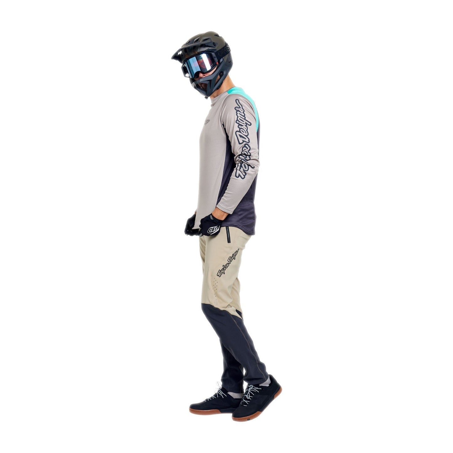 TROY LEE DESIGNS STAGE SIGNATURE Jersey Lange Mouw Grijs/Blauw