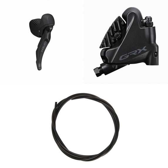 Rechter Shifter en Achterremklauw SHIMANO GRX ST-RX610 + BR-RX400 Flat Mount 12V