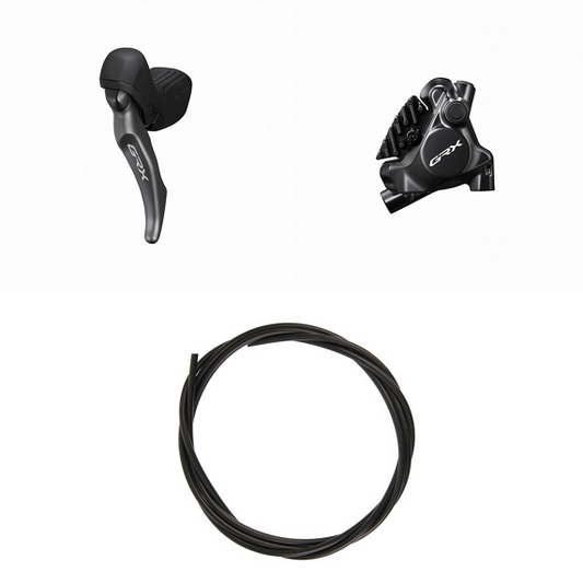Linker 1x-Hendel en Voorremklauw SHIMANO GRX ST-RX820-LA + BR-RX820 Flat Mount