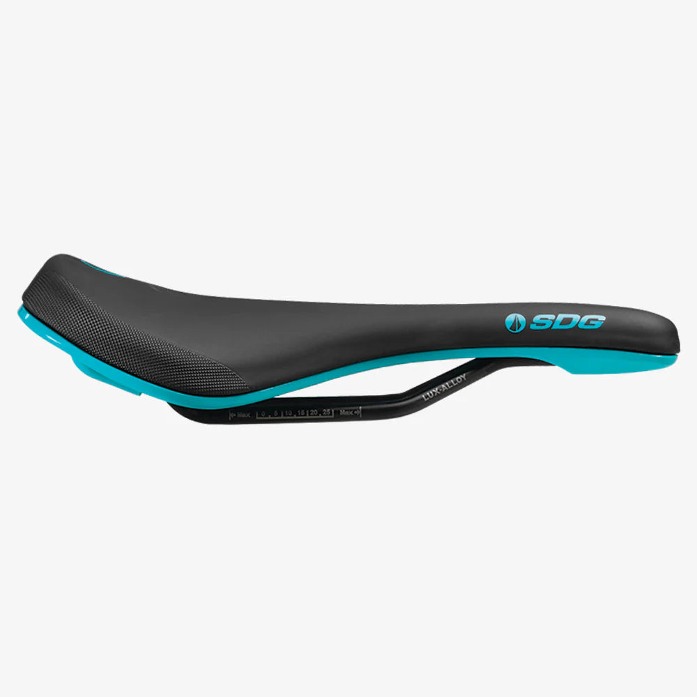 Zadel SDG BEL-AIR V3 MAX Lux-Alloy Rails Zwart/Turquoise