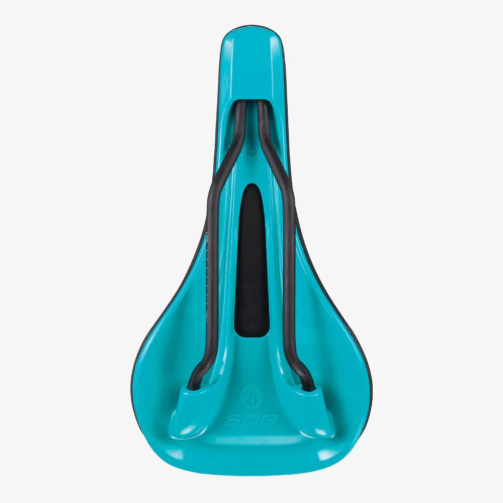 SDG BEL-AIR V3 Rails Lux Gelegerd Zadel Zwart/Turquoise