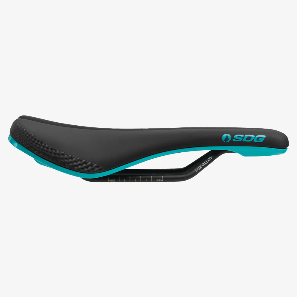SDG BEL-AIR V3 Rails Lux Gelegerd Zadel Zwart/Turquoise
