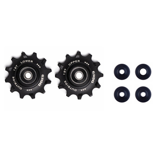 ELVEDES Derailleurschijfjes 2 x 12 tanden met smalle/brede ringlagers