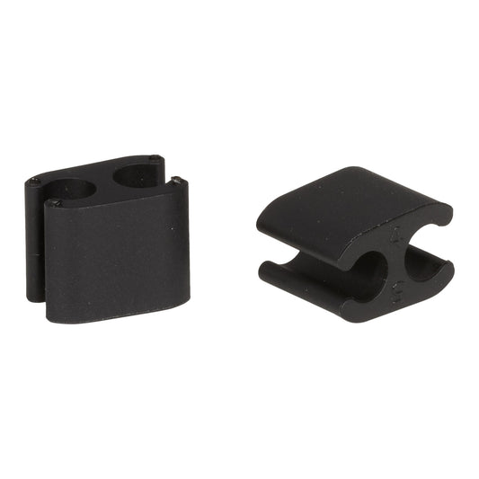 Set van 10 ELVEDES Clips Duo Zwart 5mm/5mm Plastic Kabels